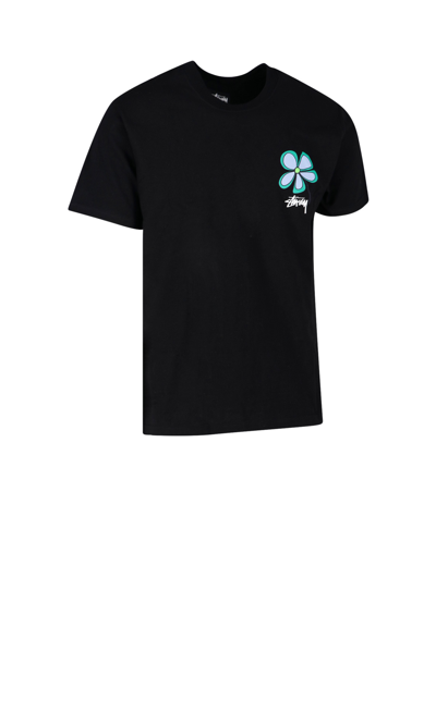 Shop Stussy 'flower' T-shirt