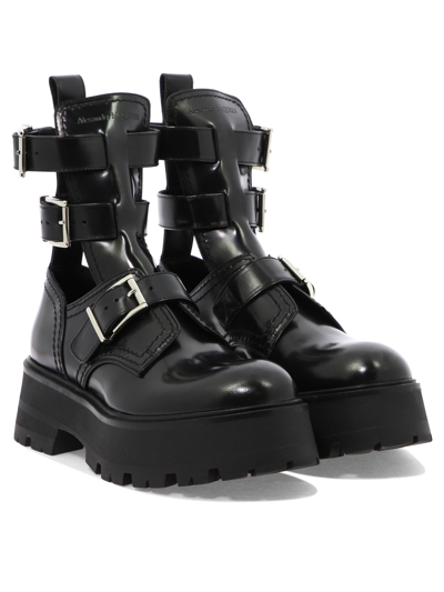 Shop Alexander Mcqueen "rave" Ankle Boots In Black  