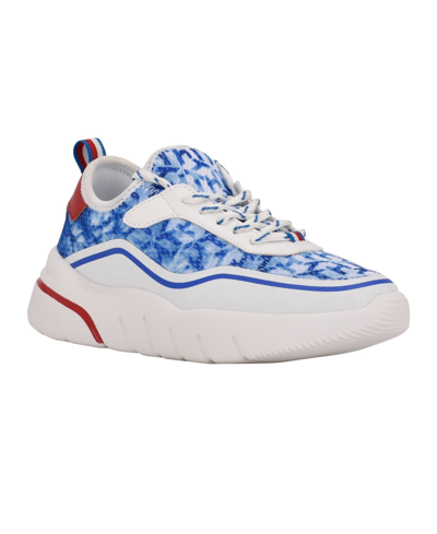 Shop Tommy Hilfiger Women's Ferizi Sneakers Women's Shoes In Blue/white Multi