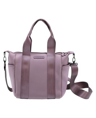 Shop Mytagalongs Mytagaglongs Everleigh Mini Commuter Bag In Dusty Lilac