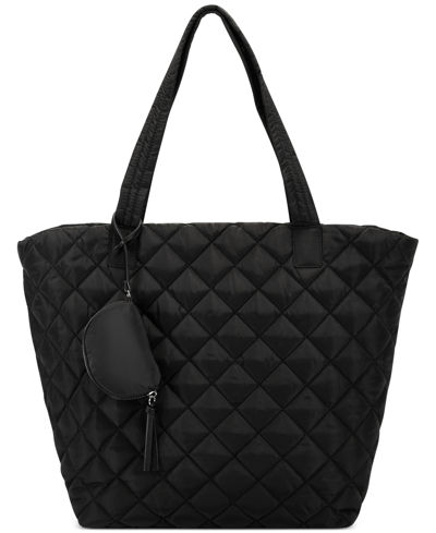 Shop Inc International Concepts Nylon Breeah Extra Large Quilted Tote, Created For Macy's In Black
