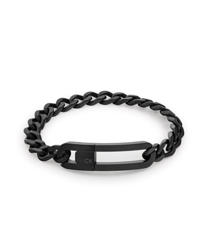 Shop Calvin Klein Men's Black Stainless Steel Bracelet