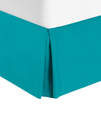 Shop Nestl Bedding Premium Bed Skirt With 14" Tailored Drop, Twin Xl In Teal Blue