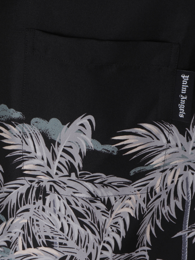 Shop Palm Angels Palms Shirt In Black/white