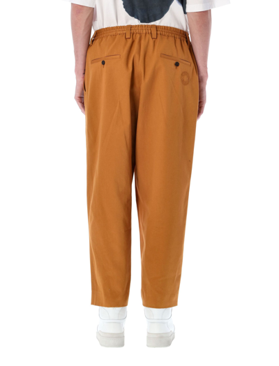 Shop Marni Cropped Cotton Gabardine Pants In Caramel