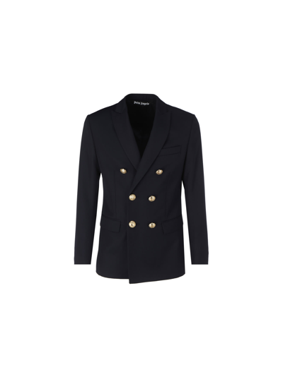 Shop Palm Angels Palm Blazer In Navy/blue