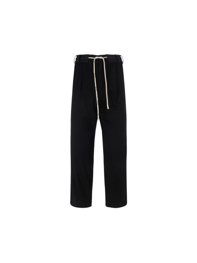 Shop Palm Angels Track Belt Pants In Black/off White
