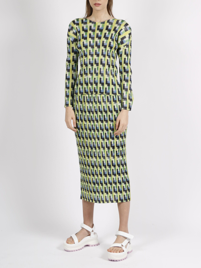 Shop Issey Miyake Pleats Please  Lull Skirt In Multicolour