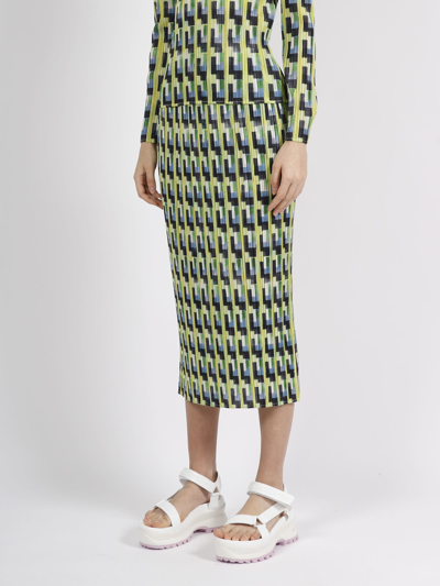 Shop Issey Miyake Pleats Please  Lull Skirt In Multicolour