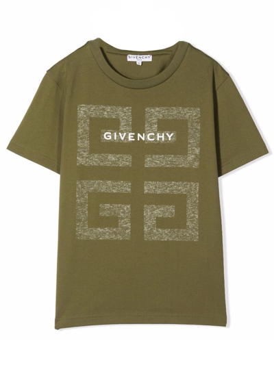Shop Givenchy Green Cotton Tshirt In Verde