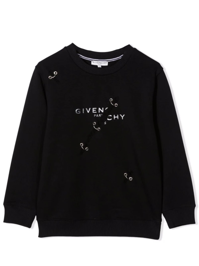 Shop Givenchy Black Cotton Sweatshirt In Nero