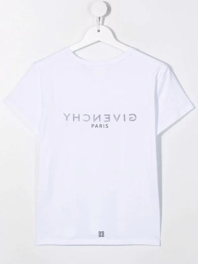 Shop Givenchy Kids White  Reverse T-shirt In Bianco