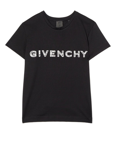 Shop Givenchy Black Cotton Tshrit In Nero