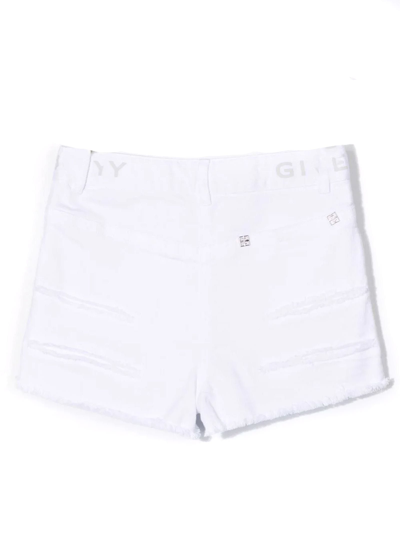 Shop Givenchy White Cotton Shorts In Bianco