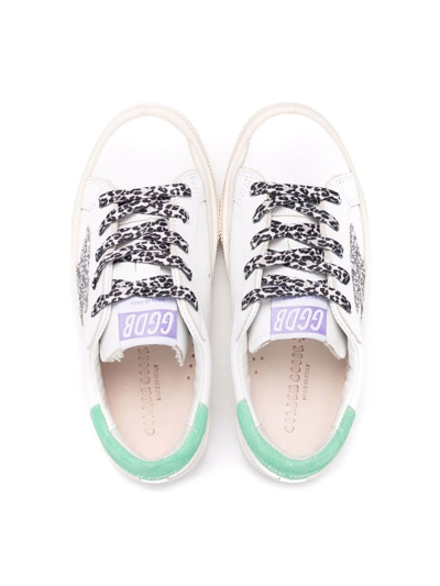 Shop Golden Goose White Leather Sneakers In Bianco