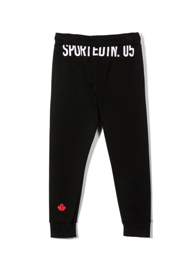 Dsquared2 Sport Edtn.07 Logo-print Track Pants In Nero