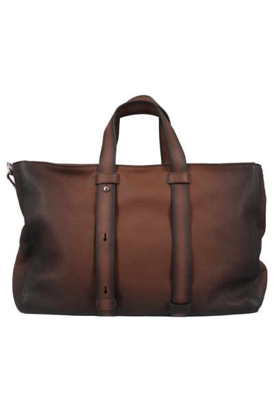 Shop Orciani Borsa In Pelle Micron Deep In Sig Sigaro