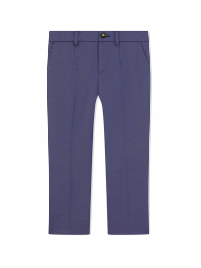 Shop Dolce & Gabbana Blue Tailored Trousers