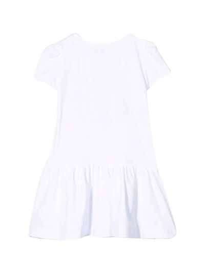 Shop Monnalisa White Dress Girl In Bianco