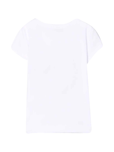 Shop Monnalisa White T-shirt Girl In Bianco