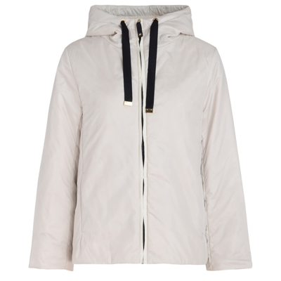 Shop Max Mara Greenh Down Jacket In Ivory Anti-drop Fabric In Multicolor