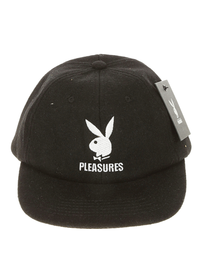 Shop Pleasures Pb Wool Strapback Hat In Black