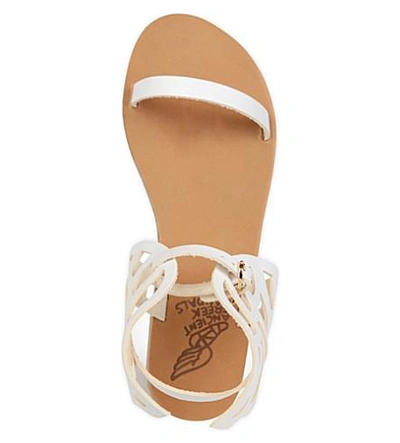 Shop Ancient Greek Sandals Ikaria Wing Leather Sandals In White