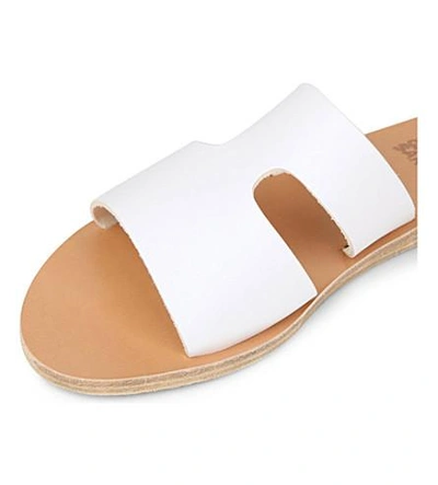Shop Ancient Greek Sandals Apteros Leather Sandals In White