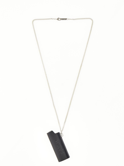 Shop Ambush Logo Lighter Case Necklace By  In Black