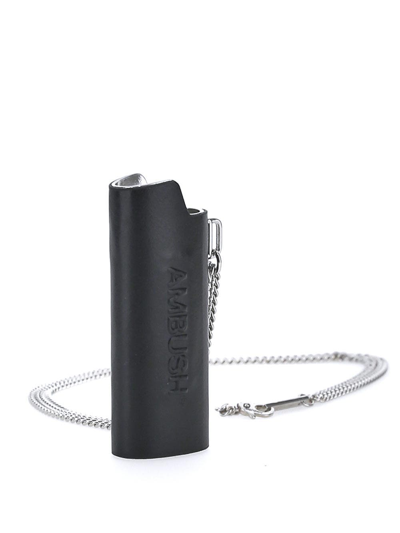Shop Ambush Logo Lighter Case Necklace By  In Black