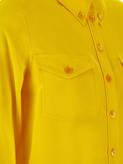 Shop Burberry Yellow Shirt