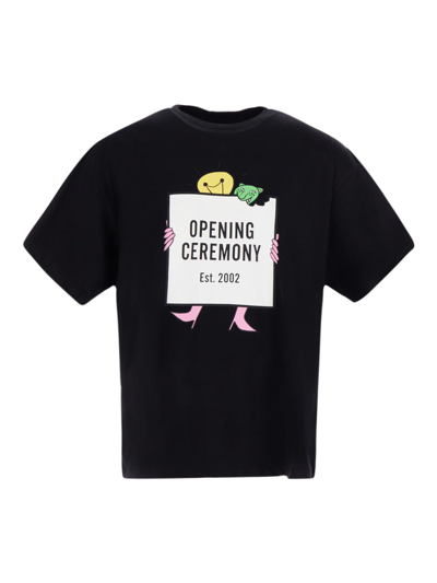 Shop Opening Ceremony Lightbulb Box Logo T-shirt By  In Black
