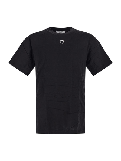Shop Marine Serre Moon Print T-shirt By  In Black