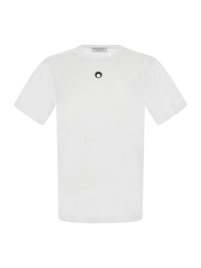 Shop Marine Serre Moon Print T-shirt By  In White