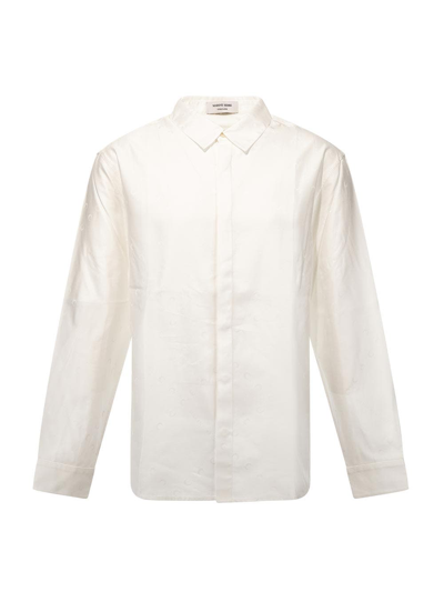 Shop Marine Serre Logo-jacquard Shirt In White