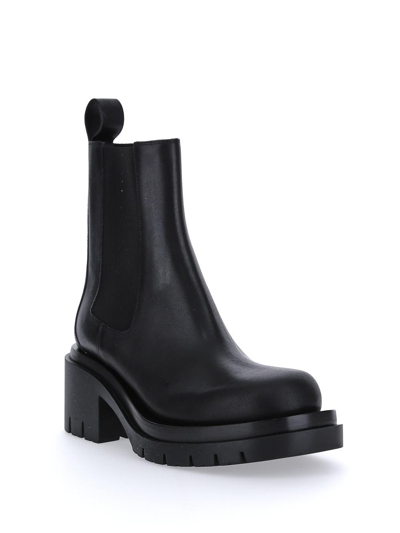 Shop Bottega Veneta Lug Ankle Boot In Black