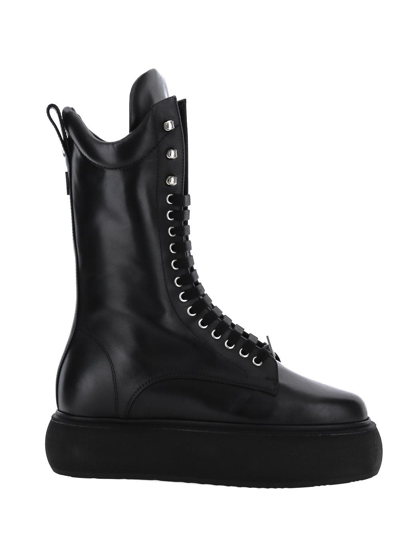 Shop Attico Selene Boot Flatform In Black