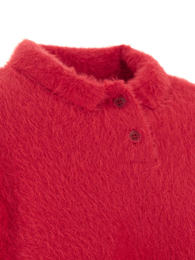 Shop Jacquemus Le Polo Neve In Red