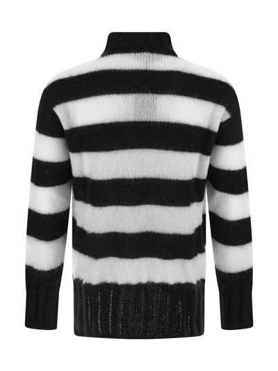 Shop Fendi Stripes Mohair Knitwear In Multicolor