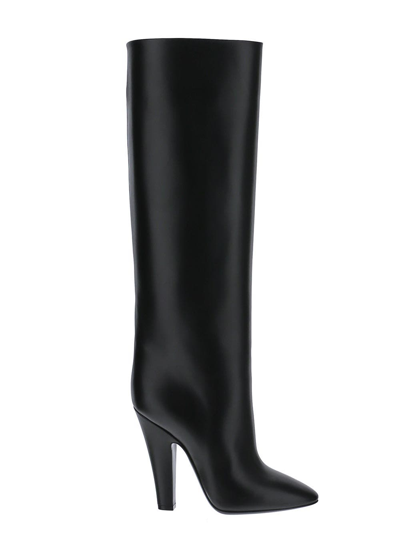 Shop Saint Laurent Boot In Calfskin In Black