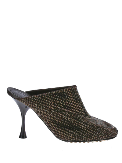 Shop Bottega Veneta Sparkle Dot Sock In Brown