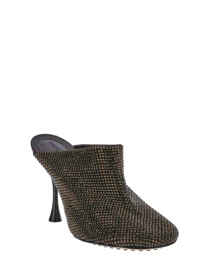 Shop Bottega Veneta Sparkle Dot Sock In Brown