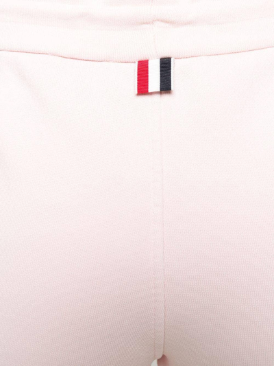 Shop Thom Browne Tricolour Stripe Cotton Shorts