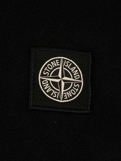 Shop Stone Island Black Logo Patch T-shirt By