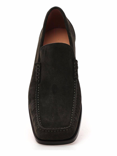 Shop Dorya Forest Green Leather/calf Suede Lucas Square-toe Loafers From  Featuring Leather Lining| Square