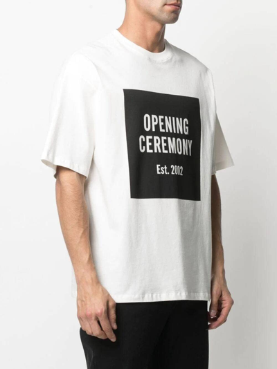 Shop Opening Ceremony White/black Cotton Box Logo Print T-shirt