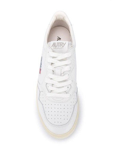 Shop Autry White Leather/fabric/rubber Action Low-top Sneakers