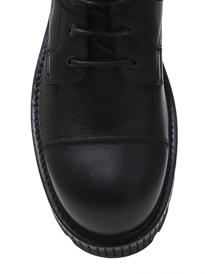 Shop Dolce & Gabbana Black Calf Leather Logo-plaque Ankle Boots