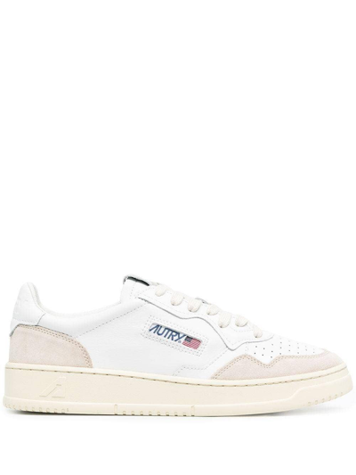 Shop Autry White/grey Leather Action Sneakers