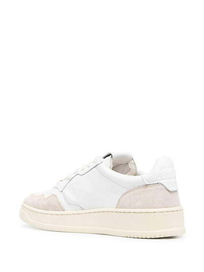Shop Autry White/grey Leather Action Sneakers